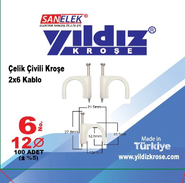 çelik ve plastik çivili kroşe çeşitleri