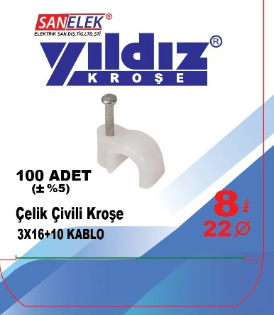 no:8 çelik çivili kroşe – yüksek dayanım